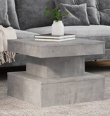 VidaXL Salontafel met LED-verlichting 50x50x40 cm betongrijs