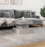 VidaXL Salontafel met LED-verlichting 50x50x40 cm betongrijs