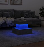 VidaXL Salontafel met LED-verlichting 50x50x40 cm betongrijs