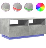 VidaXL Salontafel met LED-verlichting 90x49x40 cm betongrijs