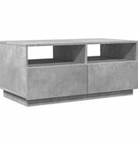 VidaXL Salontafel met LED-verlichting 90x49x40 cm betongrijs