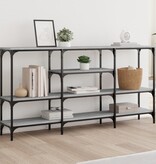 VidaXL Wandtafel 160x29x80 cm bewerkt hout grijs sonoma eikenkleurig