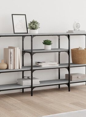 VidaXL Wandtafel 160x29x80 cm bewerkt hout grijs sonoma eikenkleurig