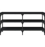 VidaXL Schoenenbank 100x38,5x49 cm bewerkt hout zwart