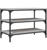 VidaXL Schoenenbankje 70x38,5x49 cm bewerkt hout grijs sonoma eiken