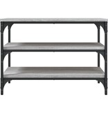 VidaXL Schoenenbankje 70x38,5x49 cm bewerkt hout grijs sonoma eiken