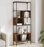 VidaXL Boekenkast 5-laags 76x33x188,5 cm bewerkt hout gerookt eiken