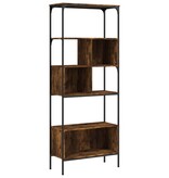 VidaXL Boekenkast 5-laags 76x33x188,5 cm bewerkt hout gerookt eiken