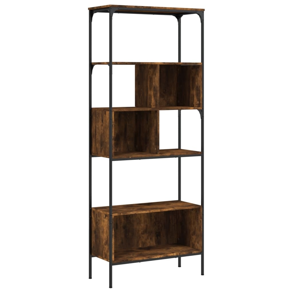 VidaXL Boekenkast 5-laags 76x33x188,5 cm bewerkt hout gerookt eiken
