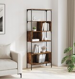 VidaXL Boekenkast 5-laags 76x33x188,5 cm bewerkt hout gerookt eiken