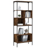VidaXL Boekenkast 5-laags 76x33x188,5 cm bewerkt hout gerookt eiken