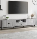 VidaXL Tv-meubel met lade 200x25x44 cm bewerkt hout grijs sonoma eiken