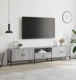 VidaXL Tv-meubel met lade 200x25x44 cm bewerkt hout grijs sonoma eiken