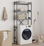 VidaXL Wasmachinerek 67x25x163 cm bewerkt hout grijs sonoma