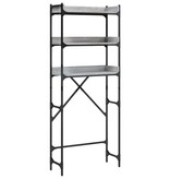 VidaXL Wasmachinerek 67x25x163 cm bewerkt hout grijs sonoma