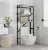 VidaXL Wasmachinerek 67x25x163 cm bewerkt hout grijs sonoma