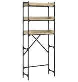 VidaXL Wasmachinekast 67x25x163 cm bewerkt hout sonoma eikenkleurig