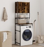 VidaXL Wasmachinekast 68x48,5x194 cm gerookt eikenkleurig