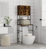 VidaXL Wasmachinekast 68x48,5x194 cm gerookt eikenkleurig