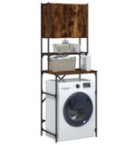 VidaXL Wasmachinekast 68x48,5x194 cm gerookt eikenkleurig