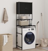 VidaXL Wasmachinekast 68x48,5x194 cm zwart