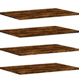 VidaXL Wandschappen 4 st 60x40x1,5 cm bewerkt hout gerookt eikenkleur