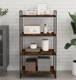 VidaXL Wandschappen 4 st 60x40x1,5 cm bewerkt hout gerookt eikenkleur