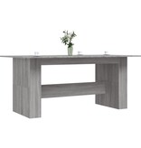 VidaXL Eettafel 180x90x76 cm bewerkt hout grijs sonoma eikenkleurig