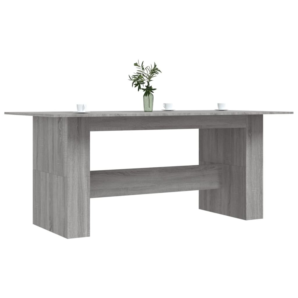 VidaXL Eettafel 180x90x76 cm bewerkt hout grijs sonoma eikenkleurig