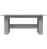 VidaXL Eettafel 180x90x76 cm bewerkt hout grijs sonoma eikenkleurig