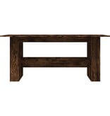 VidaXL Eettafel 180x90x76 cm bewerkt hout gerookt eikenkleurig