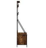 VidaXL Kledingrek met schoenenrek 100x41x184 cm gerookt eikenkleurig