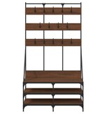 VidaXL Kledingrek met schoenenrek 100x40x184 cm bruin eikenkleur