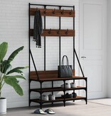 VidaXL Kledingrek met schoenenrek 100x40x184 cm bruin eikenkleur