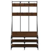 VidaXL Kledingrek met schoenenrek 100x40x184 cm bruin eikenkleur