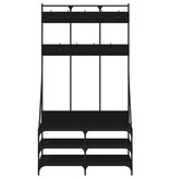 VidaXL Kledingrek met schoenenrek 100x40x184 cm zwart