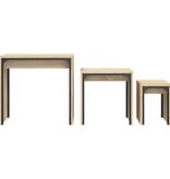 VidaXL 3-delige Tafeltjesset bewerkt hout sonoma eikenkleurig