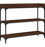 VidaXL Wandtafel met schappen 100x30x80 cm bruin eikenkleur