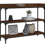 VidaXL Wandtafel met schappen 100x30x80 cm bruin eikenkleur