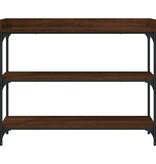 VidaXL Wandtafel met schappen 100x30x80 cm bruin eikenkleur