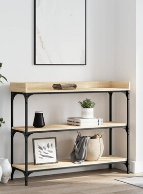 VidaXL Wandtafel met schappen 100x30x80 cm sonoma eikenkleurig