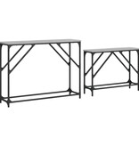 VidaXL 2-delige Tafeltjesset bewerkt hout grijs sonoma eikenkleurig