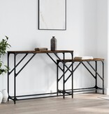 VidaXL 2-delige Tafeltjesset bewerkt hout gerookt eikenkleurig