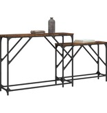 VidaXL 2-delige Tafeltjesset bewerkt hout gerookt eikenkleurig