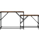 VidaXL 2-delige Tafeltjesset bewerkt hout gerookt eikenkleurig