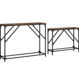 VidaXL 2-delige Tafeltjesset bewerkt hout gerookt eikenkleurig