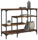VidaXL Wandtafel met schappen 100x35x75 cm gerookt eikenkleurig