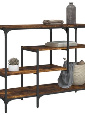 VidaXL Wandtafel met schappen 100x35x75 cm gerookt eikenkleurig