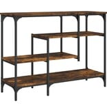 VidaXL Wandtafel met schappen 100x35x75 cm gerookt eikenkleurig