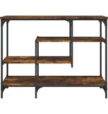 VidaXL Wandtafel met schappen 100x35x75 cm gerookt eikenkleurig